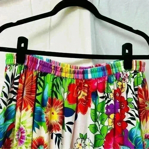 Patchington Colorful Floral Patchwork Maxi Skirt Size Large - Picture 5 of 10